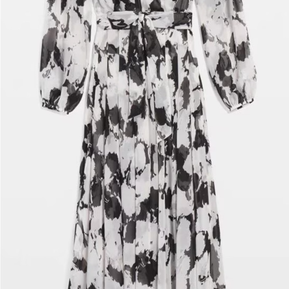 Elegant Black and White Women's Dress